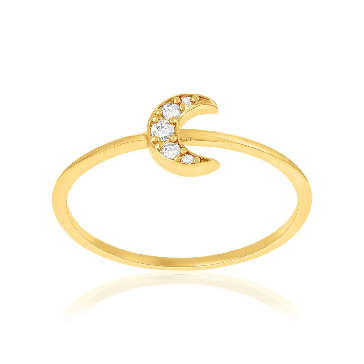 Bague plaqué or zirconias