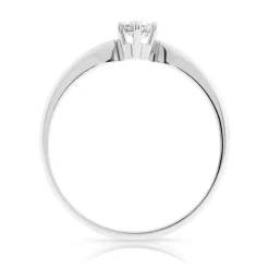 Bague Solitaire or 750 blanc diamant 0.20 carat