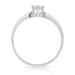 Bague solitaire or 750 blanc diamant 30/100e de carat