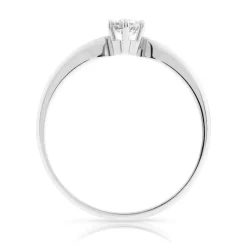 Bague solitaire or 750 blanc diamant 20/100e de carat