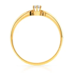 Bague solitaire or 750 diamant 10/100e de carat