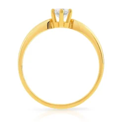 Bague solitaire or 750 diamant synthétique 0.30 carat