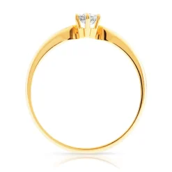 Bague solitaire or 750 diamant synthétique 0.20 carat