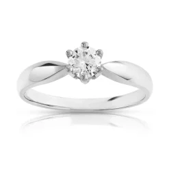 Bague solitaire platine 950 diamant 30/100e de carat