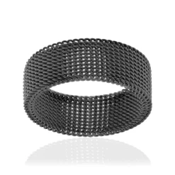 Bague souple acier noir