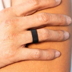 Bague souple acier noir