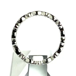 Bague tour complet d'occasion or 750 blanc diamants