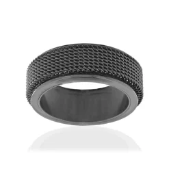 Bague tournante acier noir