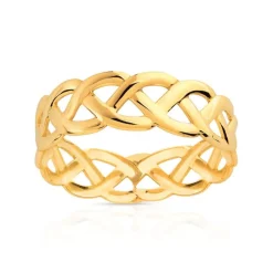 BAGUE tressée en or jaune 375