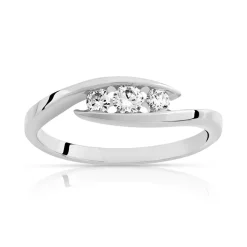 Bague Trilogy or 750 blanc diamant