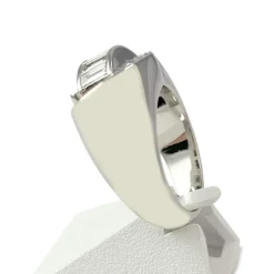 Bague Vintage d'occasion or 750 blanc diamants