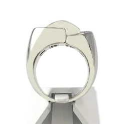 Bague Vintage d'occasion or 750 blanc diamants