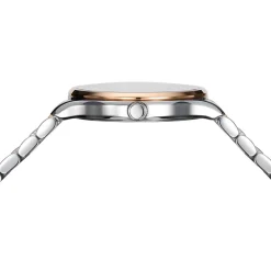 Balmain femme cadran nacre bracelet acier bicolore rose