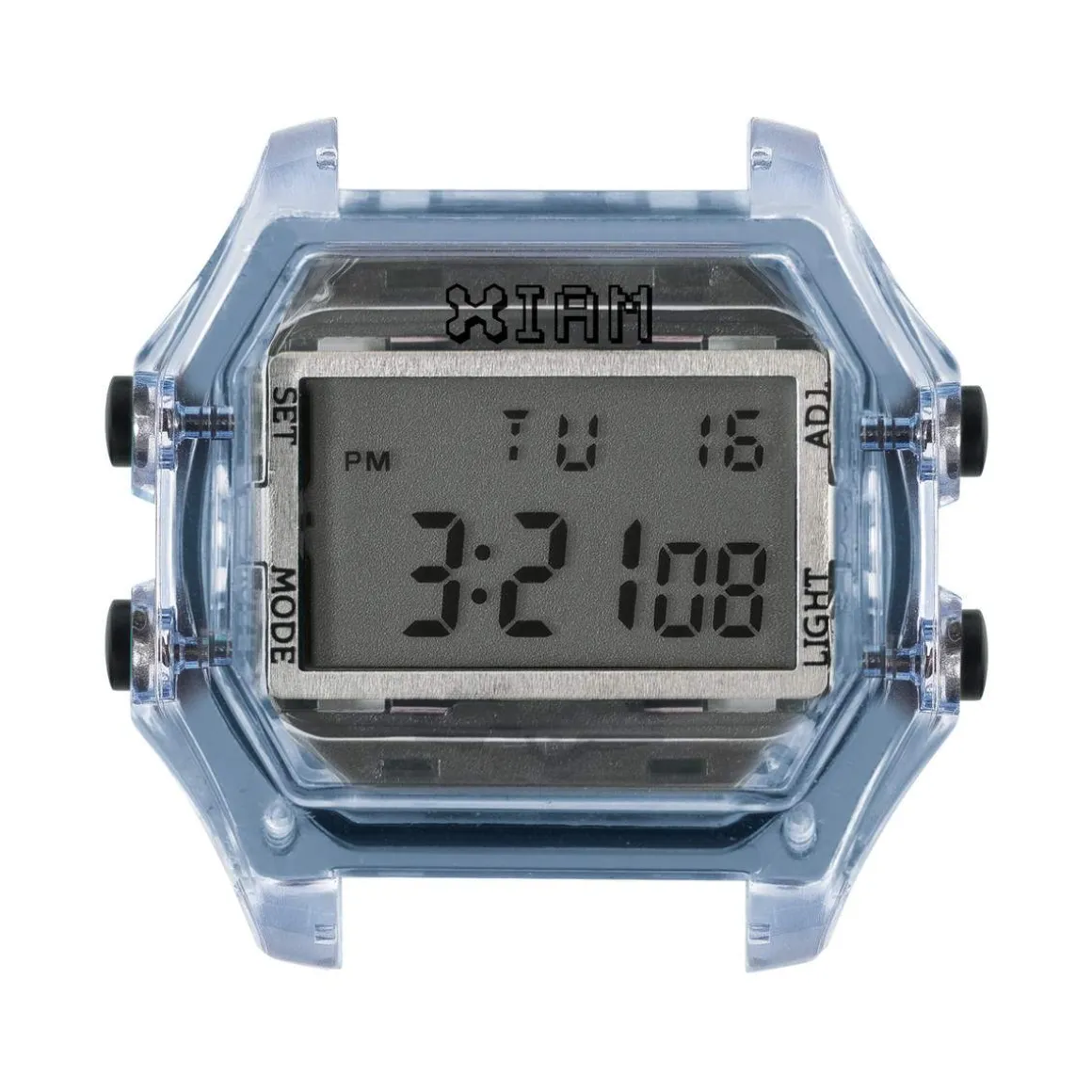 Boîte de montre IAM large polycarbonate bleu