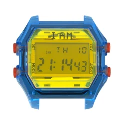 Boîte de montre IAM large polycarbonate bleu