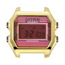 Boîte de montre IAM medium polycarbonate rose