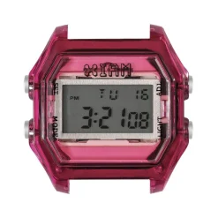 Boîte de montre IAM medium polycarbonate rose