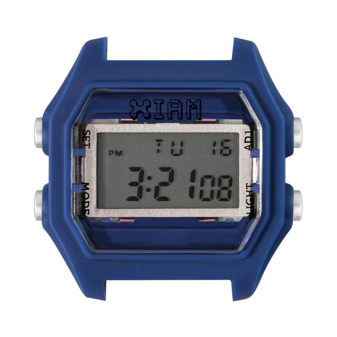 Boîte de montre IAM medium polycarbonate bleu