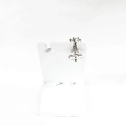 Boucle d'oreille d'occasion or 750 blanc diamant