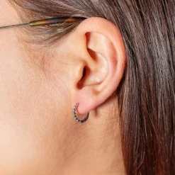 Boucles d'oreille or 375 blanc