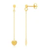 Boucles d'oreille or 375 jaune