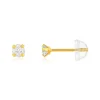 Boucles d'oreille or 375 jaune zirconia