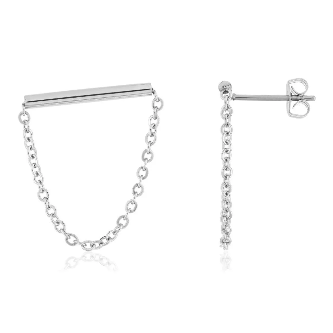 Boucles d'oreilles acier