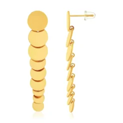 Boucles d'oreilles acier doré