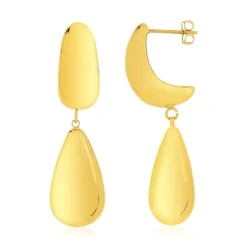 Boucles d'oreilles acier doré
