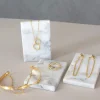 Boucles d'oreilles acier jaune