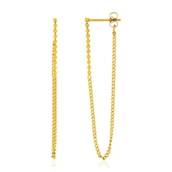 Boucles d'oreilles acier jaune