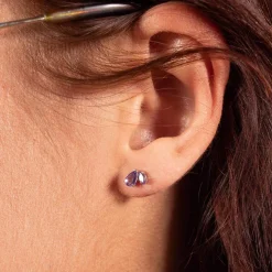 Boucles d'oreilles argent 925 améthystes