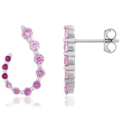 Boucles d'oreilles argent 925 et pierres synthétiques