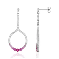 Boucles d'oreilles argent 925 et pierres synthétiques