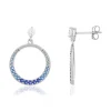 Boucles d'oreilles argent 925 et pierres synthétiques