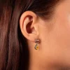 Boucles d'oreilles argent 925 et zirconias jaunes