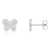 Boucles d'oreilles argent 925 et zirconias papillons