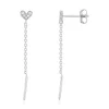 Boucles d'oreilles argent 925 et zirconias motif coeur