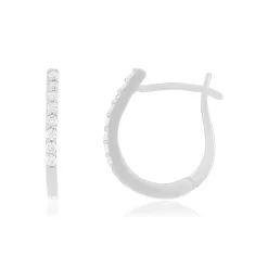 Boucles d'oreilles argent 925 et zirconias