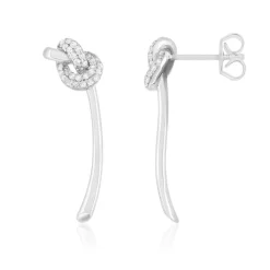 Boucles d'oreilles argent 925 et zirconias