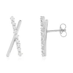 Boucles d'oreilles argent 925 et zirconias