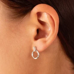 Boucles d'oreilles argent 925 et zirconias