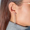 Boucles d'oreilles argent 925 et zirconias