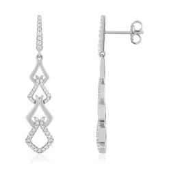 Boucles d'oreilles argent 925 et zirconias