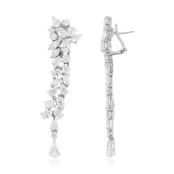 Boucles d'oreilles argent 925 et zirconias