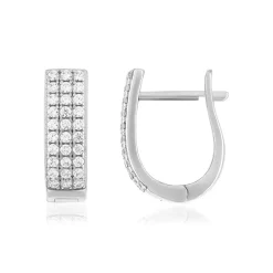 Boucles d'oreilles argent 925 et zirconias