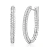 Boucles d'oreilles argent 925 et zirconias