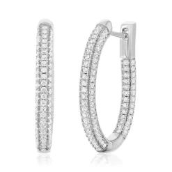 Boucles d'oreilles argent 925 et zirconias