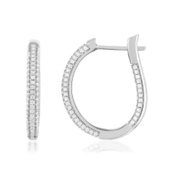 Boucles d'oreilles argent 925 et zirconias