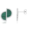 Boucles d'oreilles argent 925 malachites